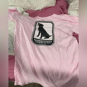 Houndstooth pink tee